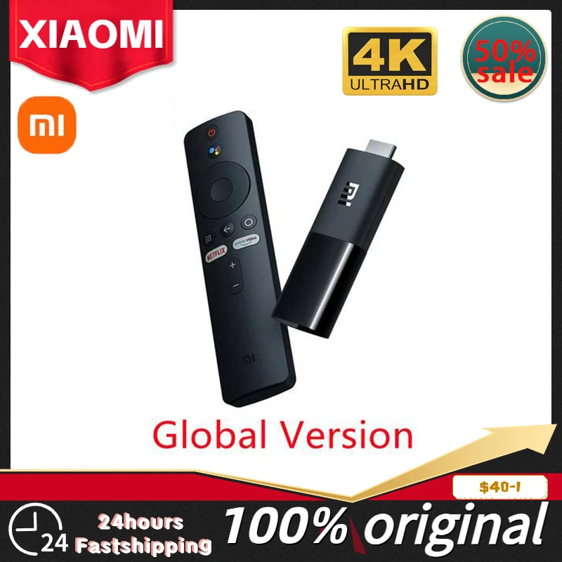 

Global Version Xiaomi Mi TV Stick 4K/1080P Android TV 11 Quad-core 2GB RAM 8GB ROM Bluetooth Netflix Wifi Google Youtube Box