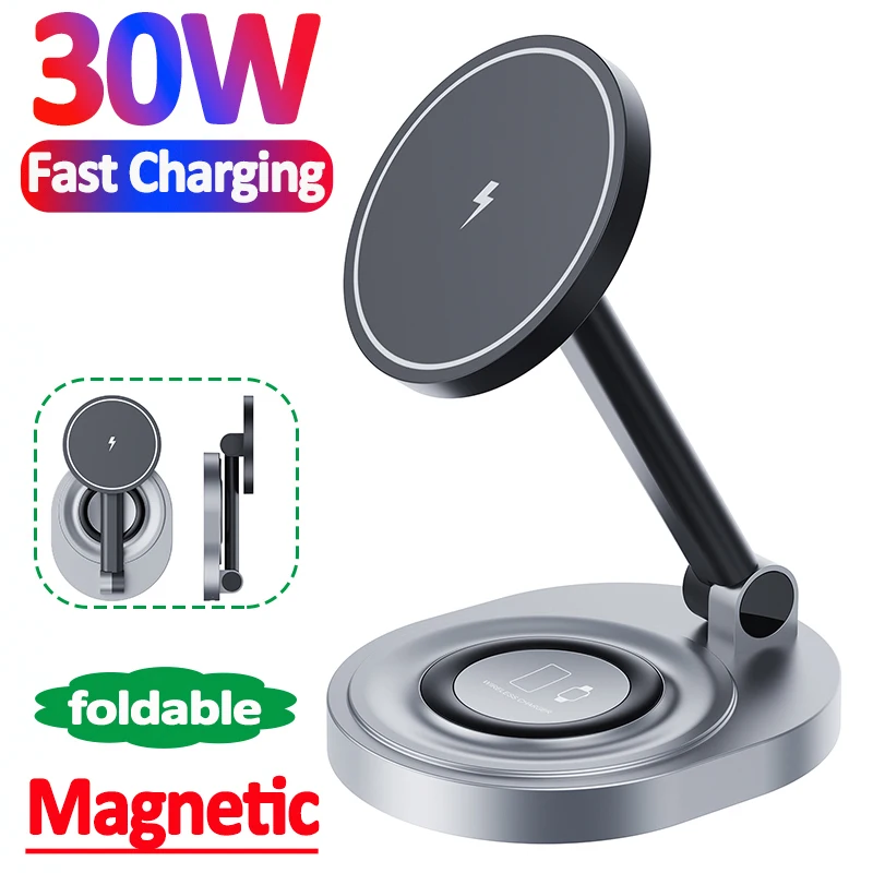 30W 2 in 1 Magnetic Wireless Charger Stand Foldable For iPhone 12 13 14 Mini Pro Max Apple Watch Airpods Fast Charging Station
30W 2 in 1 Magnetic Wireless Charger Stand Foldable For iPhone 12 13 14 Mini Pro Max Apple Watch Airpods Fast Charging Station