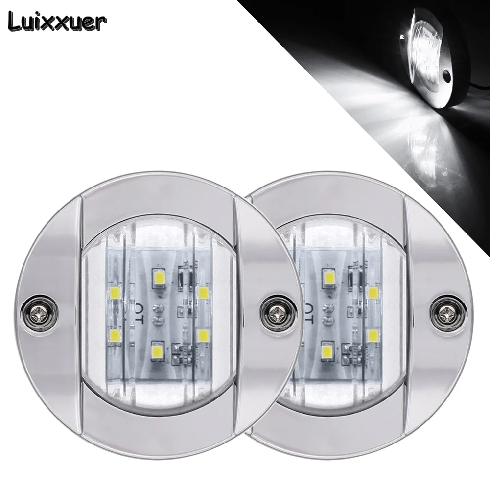 2PCS DC 12V Marine Boat Transom LED Stern Light Interior Deck Round White LED Tail Lamp Yacht Accessory for Kayak Yacht
2PCS DC 12V Marine Boat Transom LED Stern Light Interior Deck Round White LED Tail Lamp Yacht Accessory for Kayak Yacht