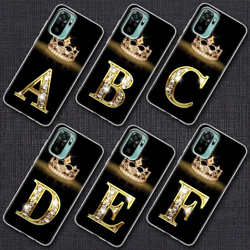 Diamond Crown Phone Case For Xiaomi Redmi Note 9s 8 11 9 10 Pro 10s 11s Note 9s 8Pro K40 Cases Clear Cover Golden Letter A I J L
Diamond Crown Phone Case For Xiaomi Redmi Note 9s 8 11 9 10 Pro 10s 11s Note 9s 8Pro K40 Cases Clear Cover Golden Letter A I J L