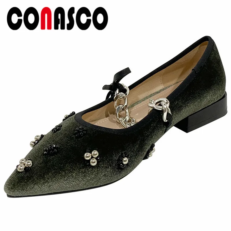 Новые винтажные бархатные женские туфли-лодочки CONASCO с бусинами на низком каблуке, весенне-летнее украшение на цепочке, повседневное базово...
Новые винтажные бархатные женские туфли-лодочки CONASCO с бусинами на низком каблуке, весенне-летнее украшение на цепочке, повседневное базово...