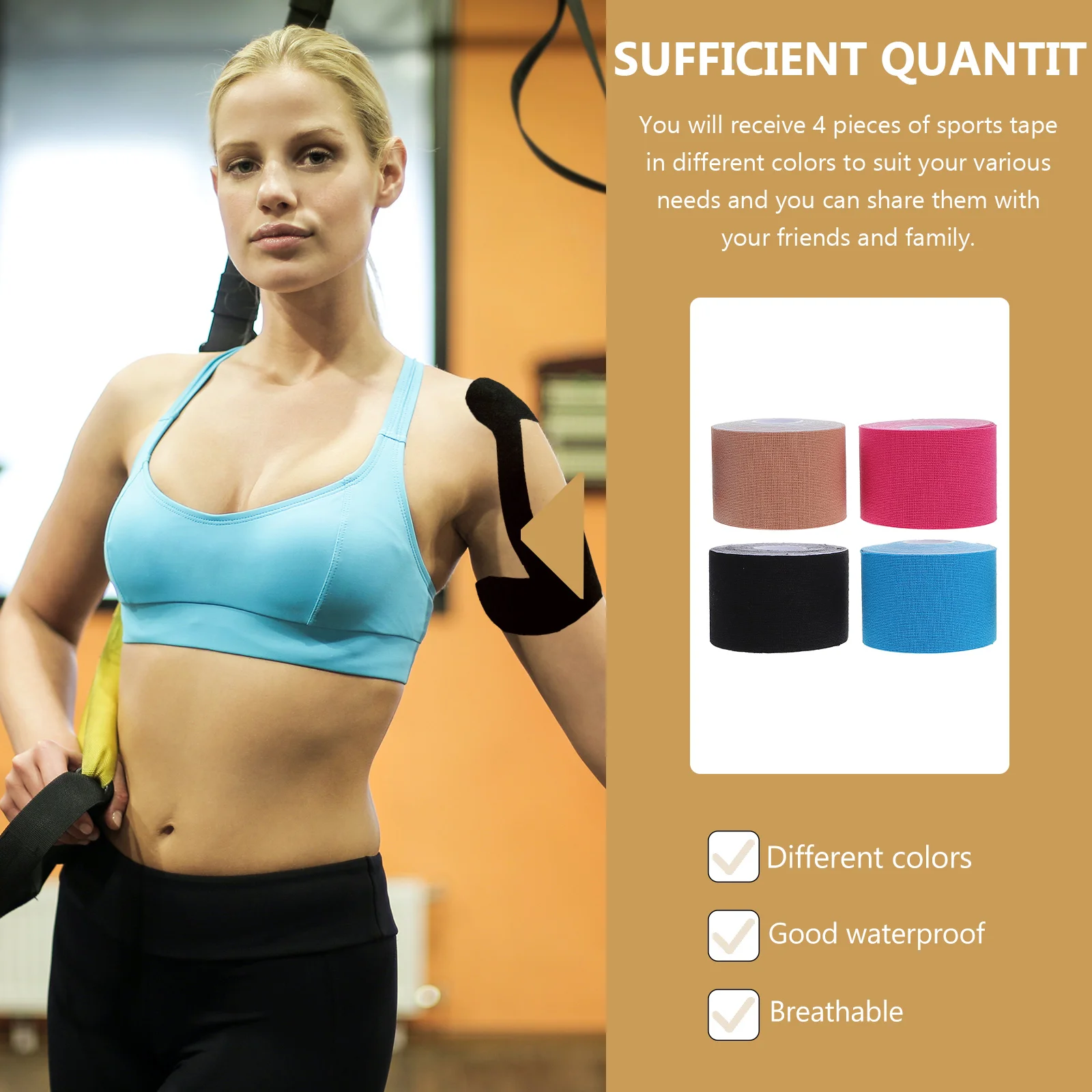 4PCS Elastic Chest Patches Waterproof Elastic Sports Tapes Therapeutic Tapes
4PCS Elastic Chest Patches Waterproof Elastic Sports Tapes Therapeutic Tapes