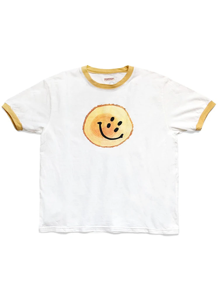 Kapital Japan Style Casual Cotton Stump Smiling Face Pattern Tees Vintage Round Neck Men's and Women's Short Sleeved T-shirt
Kapital Japan Style Casual Cotton Stump Smiling Face Pattern Tees Vintage Round Neck Men's and Women's Short Sleeved T-shirt