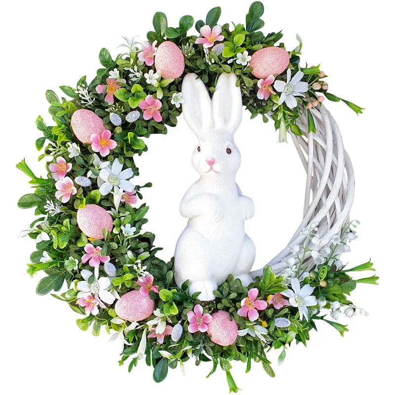 2022 Happy Easter Bunny Garland Decoration Artificial Easter Rabbit Wreath Hanging Ornament Home Outdoor Garden Door Wall 
2022 Happy Easter Bunny Garland Decoration Artificial Easter Rabbit Wreath Hanging Ornament Home Outdoor Garden Door Wall
