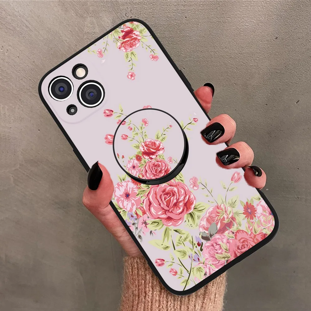 Flower Case Stand for iPhone i11 i12 i13 iX Pro XS Max XR i678 Plus SE Tempered Glass Protective Screen Film Cover Finger Holder
Flower Case Stand for iPhone i11 i12 i13 iX Pro XS Max XR i678 Plus SE Tempered Glass Protective Screen Film Cover Finger Holder
