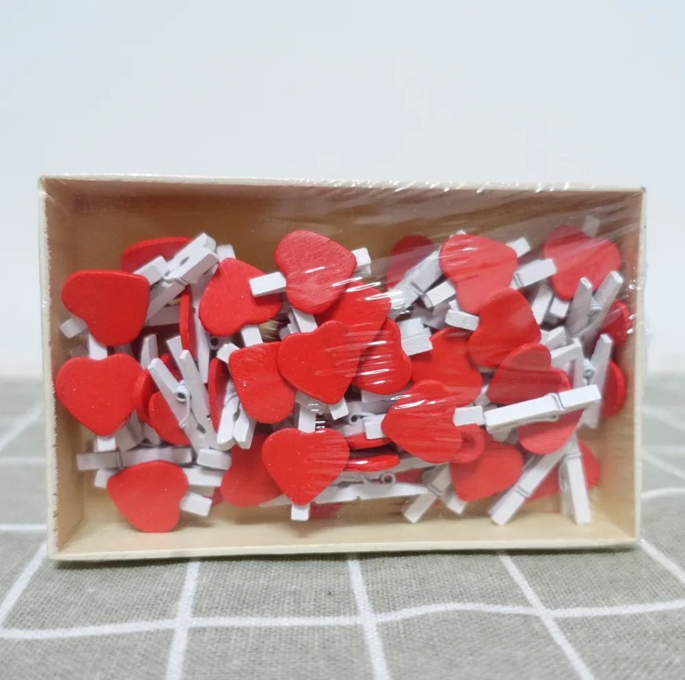 45pcs/ Box Mini Heart Love Wooden Clothes Photo Paper Peg Pin Clothespin Craft Postcard Clips Home Party Wedding Decoration
45pcs/ Box Mini Heart Love Wooden Clothes Photo Paper Peg Pin Clothespin Craft Postcard Clips Home Party Wedding Decoration