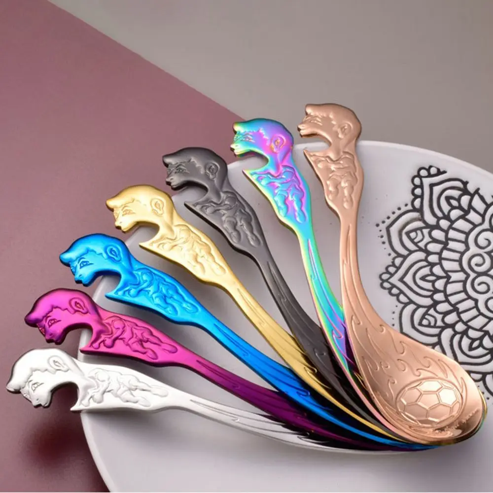 1 pcs Dazzling Color Cereal Spoon Souvenir Quality Soccer Pattern Kitchen Tool Beer Opener Dessert Spoon Gift
1 pcs Dazzling Color Cereal Spoon Souvenir Quality Soccer Pattern Kitchen Tool Beer Opener Dessert Spoon Gift