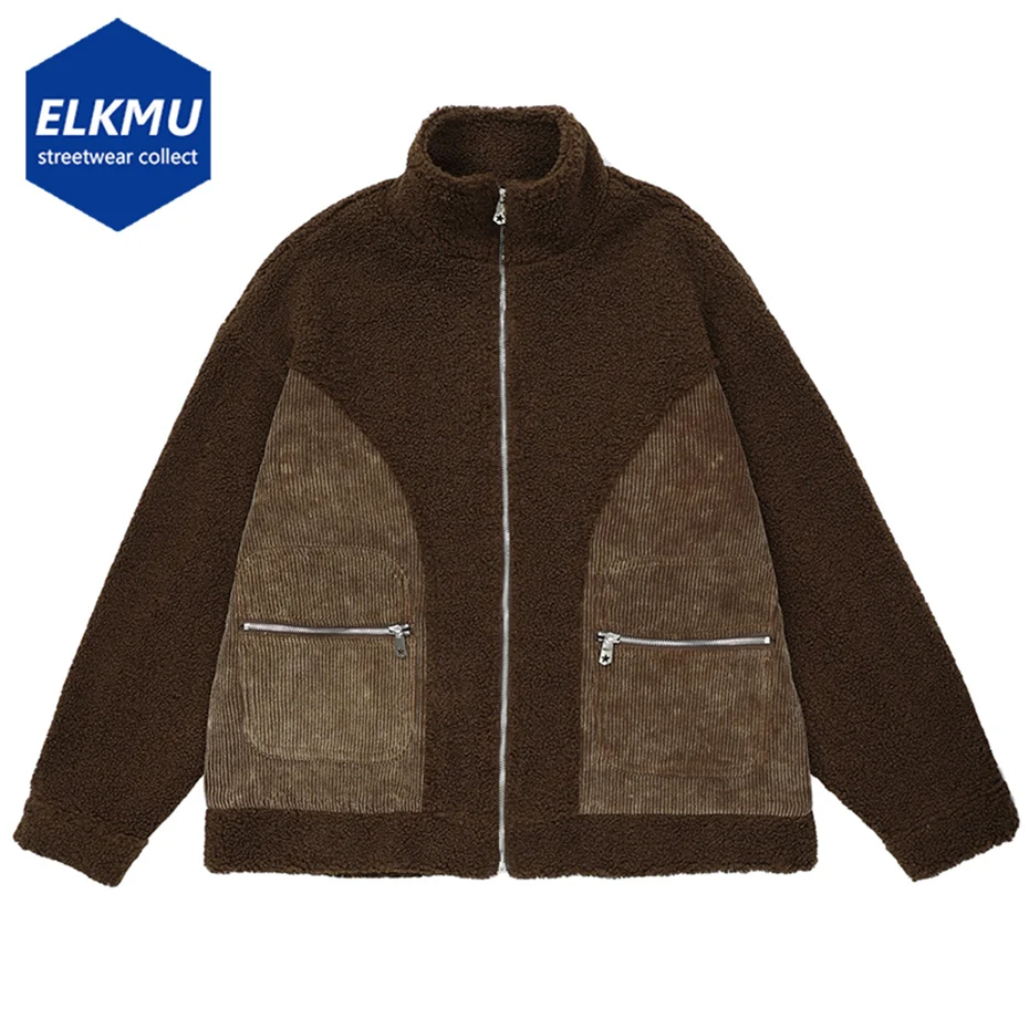 Winter Fleece Fluffy Jacket Men Streetwear Vintage Patchwork Harajuku Zipper Fuzzy Coat Black Brown Retro Oversized Jackets 2023
Winter Fleece Fluffy Jacket Men Streetwear Vintage Patchwork Harajuku Zipper Fuzzy Coat Black Brown Retro Oversized Jackets 2023
