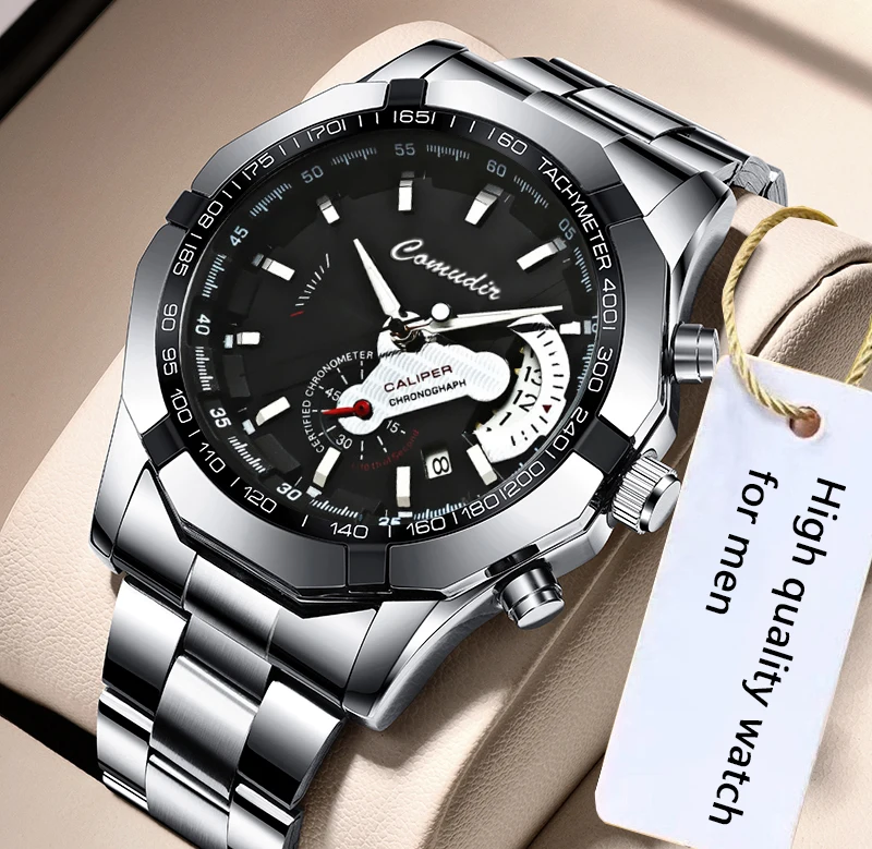 COMUDIR Luxury Men's Watches Stainless Steel Band Fashion Waterproof Quartz Watch For Man Calendar Male Clock Reloj Hombre S
COMUDIR Luxury Men's Watches Stainless Steel Band Fashion Waterproof Quartz Watch For Man Calendar Male Clock Reloj Hombre S