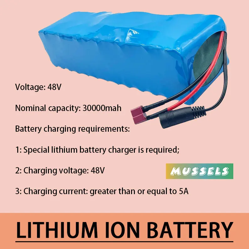 Литий-ионный аккумулятор 13S3P 48 в 30 Ач 1000 Вт 30000 мАч для электрического велосипеда, электрического велосипеда, скутера с BMS 
Литий-ионный аккумулятор 13S3P 48 в 30 Ач 1000 Вт 30000 мАч для электрического велосипеда, электрического велосипеда, скутера с BMS