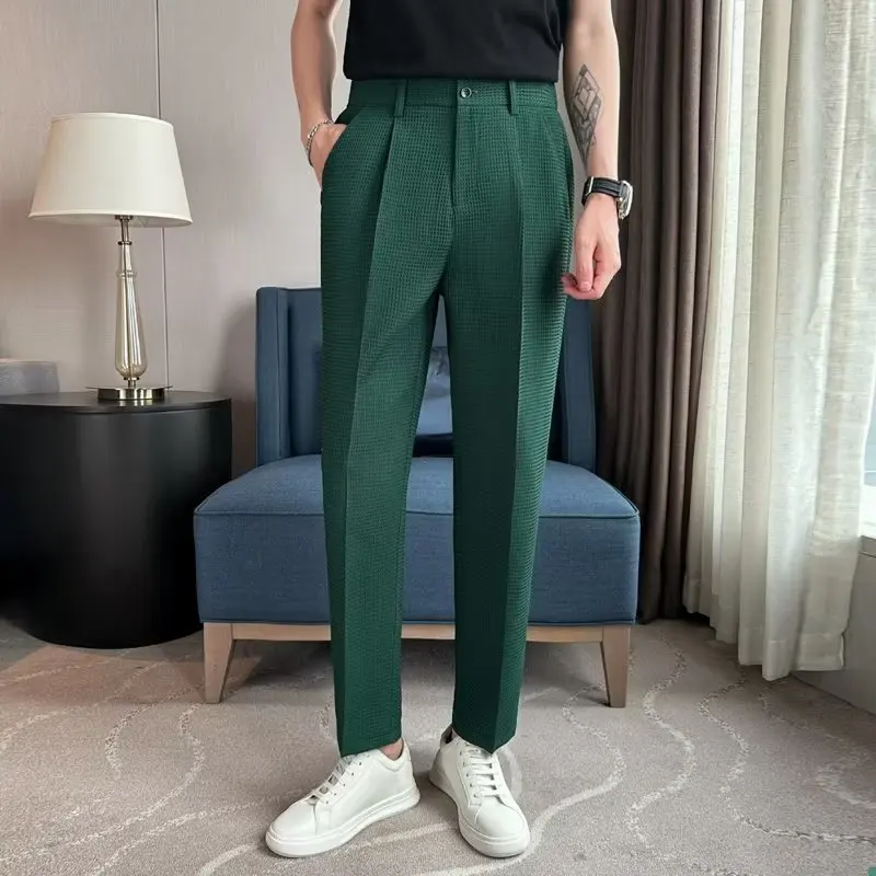 2023 New Men's Suit Thin, Light Business Refreshing and Cool Crop Pants with a Drop Feel and No Iron Casual Suit
2023 New Men's Suit Thin, Light Business Refreshing and Cool Crop Pants with a Drop Feel and No Iron Casual Suit