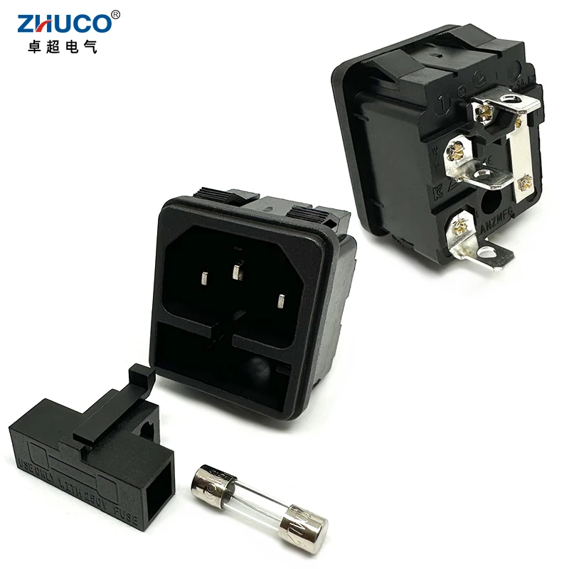 1PC LZ-14-F2-3P 10A Fuse 3 Pins Panel Mounted Plug Connector IEC320 C14 10A 250V AC Electrical Inlet Module Power Socket
1PC LZ-14-F2-3P 10A Fuse 3 Pins Panel Mounted Plug Connector IEC320 C14 10A 250V AC Electrical Inlet Module Power Socket
