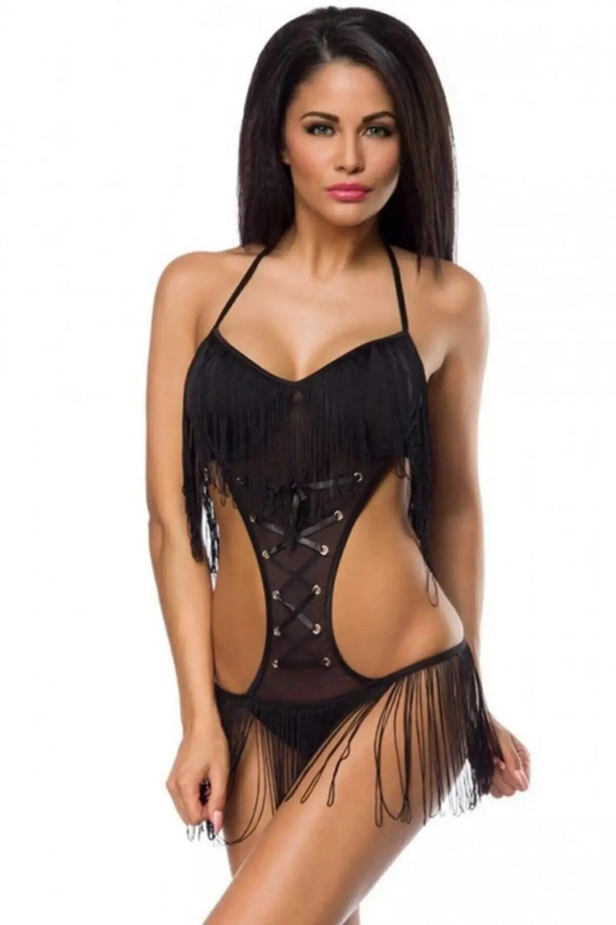 Women's Swimsuit Black Tassel Detailed One Piece Swimwear Female Push Up Suit Monokini Brazilian Swimming Suits
Women's Swimsuit Black Tassel Detailed One Piece Swimwear Female Push Up Suit Monokini Brazilian Swimming Suits