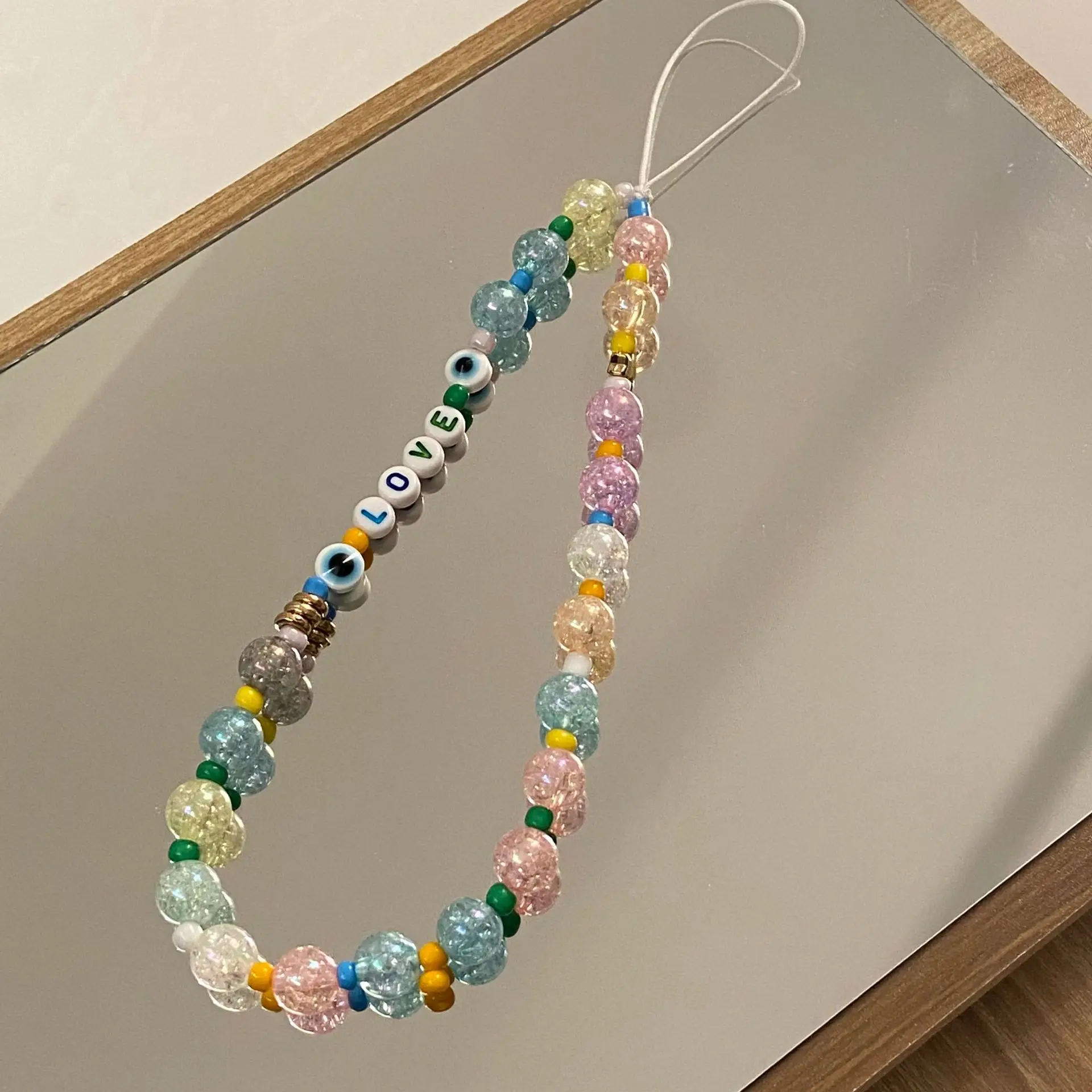 New Love Mobile Phone Chain Korean Ins Colorful Wrist Lanyard Short Beaded Personalized Cellphone Pendant Anti Loss Rope
New Love Mobile Phone Chain Korean Ins Colorful Wrist Lanyard Short Beaded Personalized Cellphone Pendant Anti Loss Rope