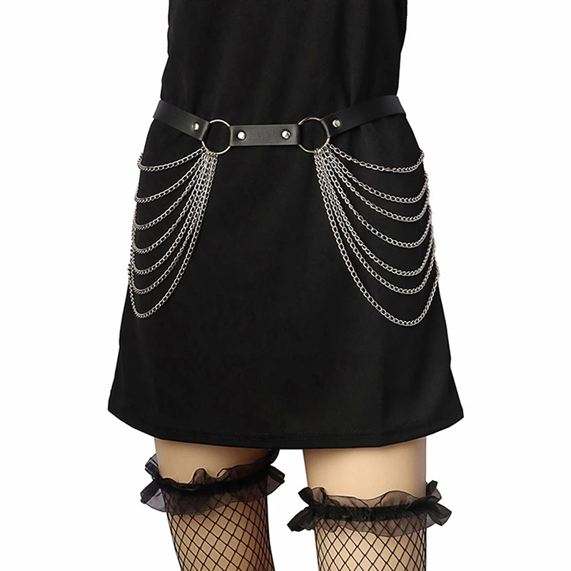 Black Leather Chain Belt Goth Sexy Body Chain Strap Waist Harness Jewelry Punk style sexy chain ring leather waist chain
Black Leather Chain Belt Goth Sexy Body Chain Strap Waist Harness Jewelry Punk style sexy chain ring leather waist chain