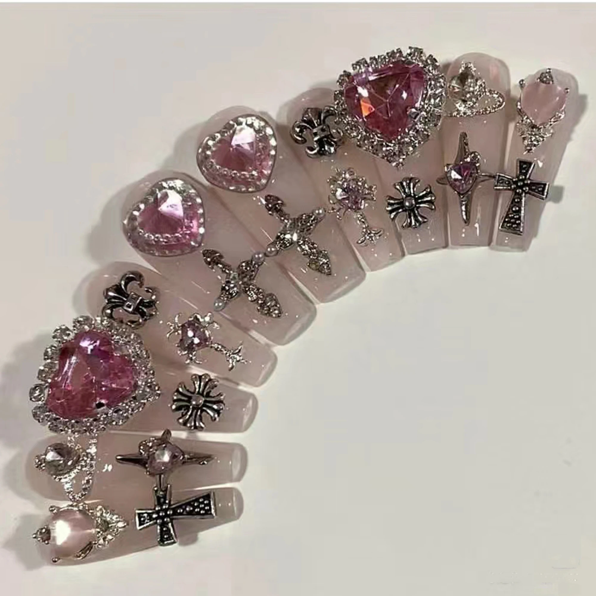 

Металлическая Волшебная деталь/ногти в стиле панк/ногти в стиле Y2k/Элегантные ногти/3D Ногти/ручное прессование ногтей/прессование ногтей
