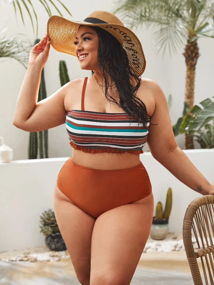 Summer Ladies Strap Tube Top Plus Size Bikini Brazilian Style Push Up High Waist Sports Swimsuit Sexy Two Piece Women Swimwear
Summer Ladies Strap Tube Top Plus Size Bikini Brazilian Style Push Up High Waist Sports Swimsuit Sexy Two Piece Women Swimwear
