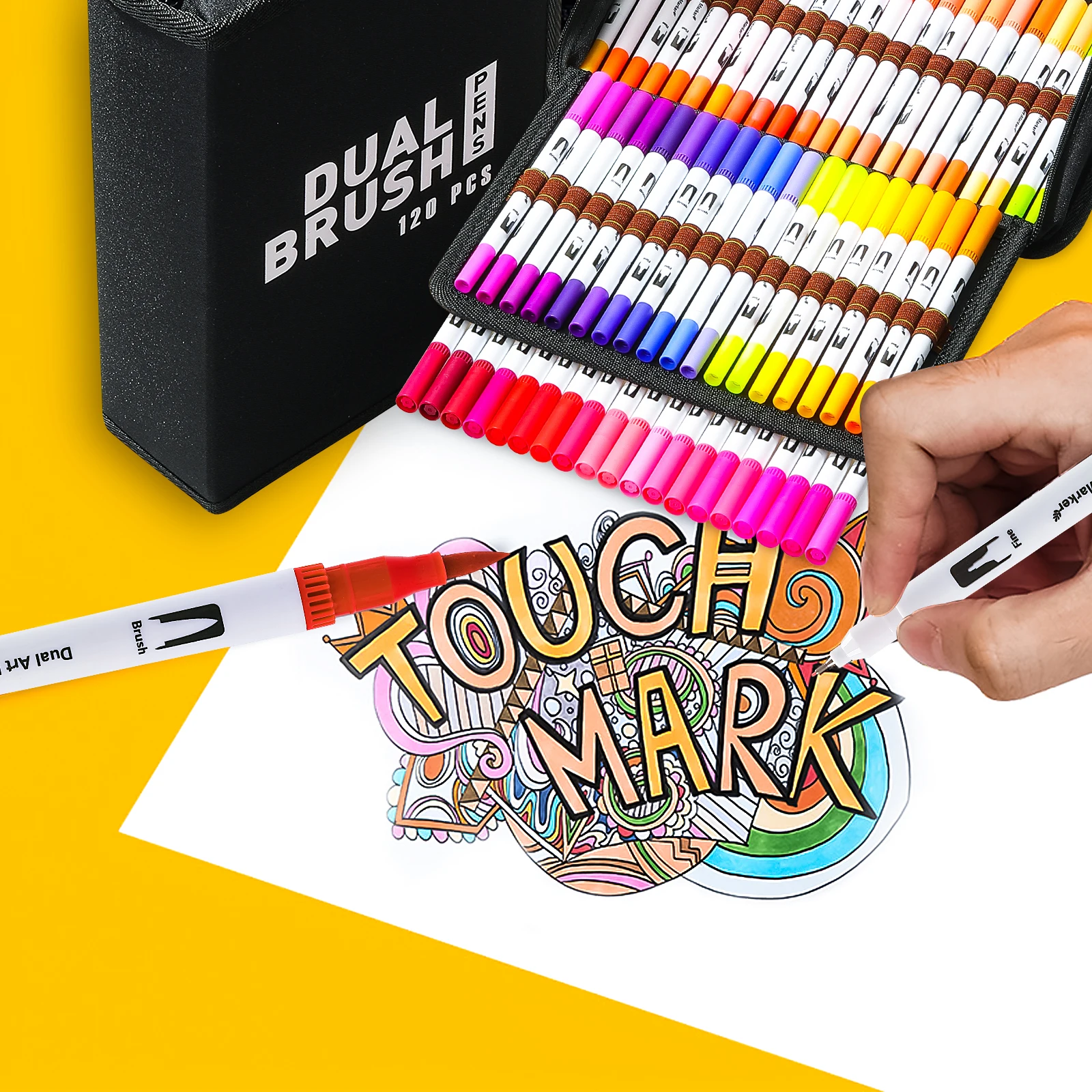 12/24/36/48/72/100/120 Dual Tip Brush Pens Fineliners Watercolor Art Markers for Drawing Art Supplies Painting Set Student Gift
12/24/36/48/72/100/120 Dual Tip Brush Pens Fineliners Watercolor Art Markers for Drawing Art Supplies Painting Set Student Gift
