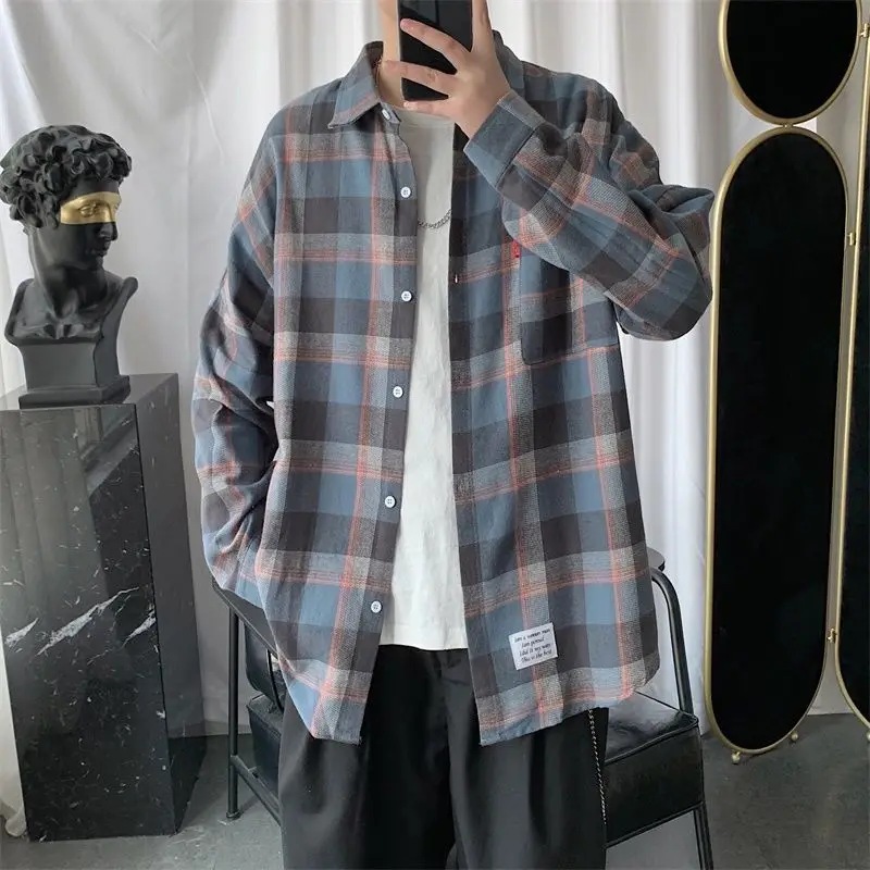 2022 Spring Autumn New Men's Casual Blouse Cotton Shirts Plaid Long Sleeve Plus Size Loose Chic Tops Fashion Oversize Shirts W30
2022 Spring Autumn New Men's Casual Blouse Cotton Shirts Plaid Long Sleeve Plus Size Loose Chic Tops Fashion Oversize Shirts W30