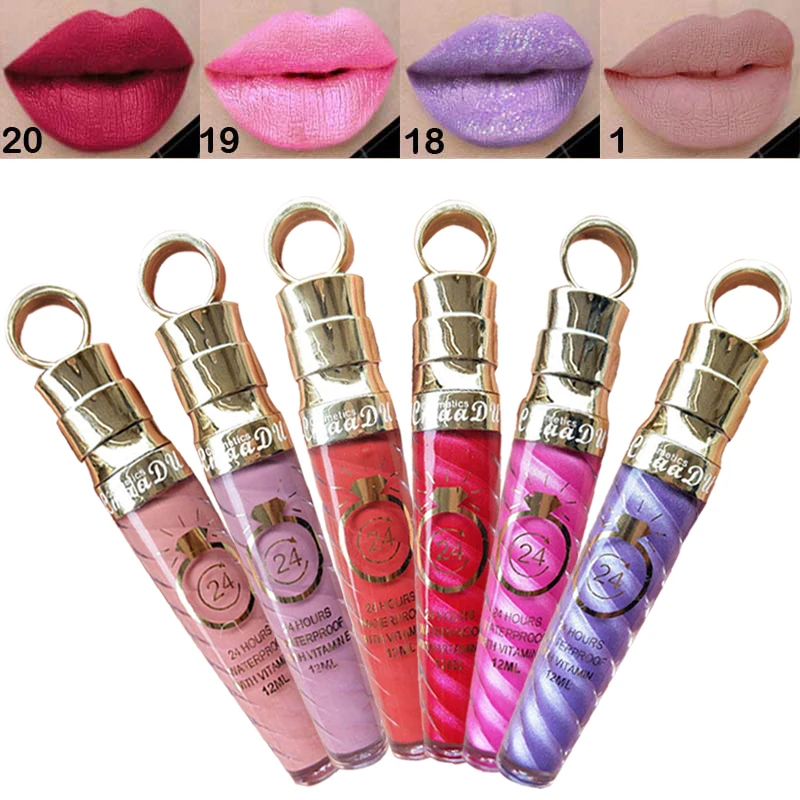20 Colors Matte+Shimmer Lipstick Non Stick Waterproof Long Lasting Nude Glitter Lip Gloss Metallic Lip Balm Lip Glaze YZL1
20 Colors Matte+Shimmer Lipstick Non Stick Waterproof Long Lasting Nude Glitter Lip Gloss Metallic Lip Balm Lip Glaze YZL1