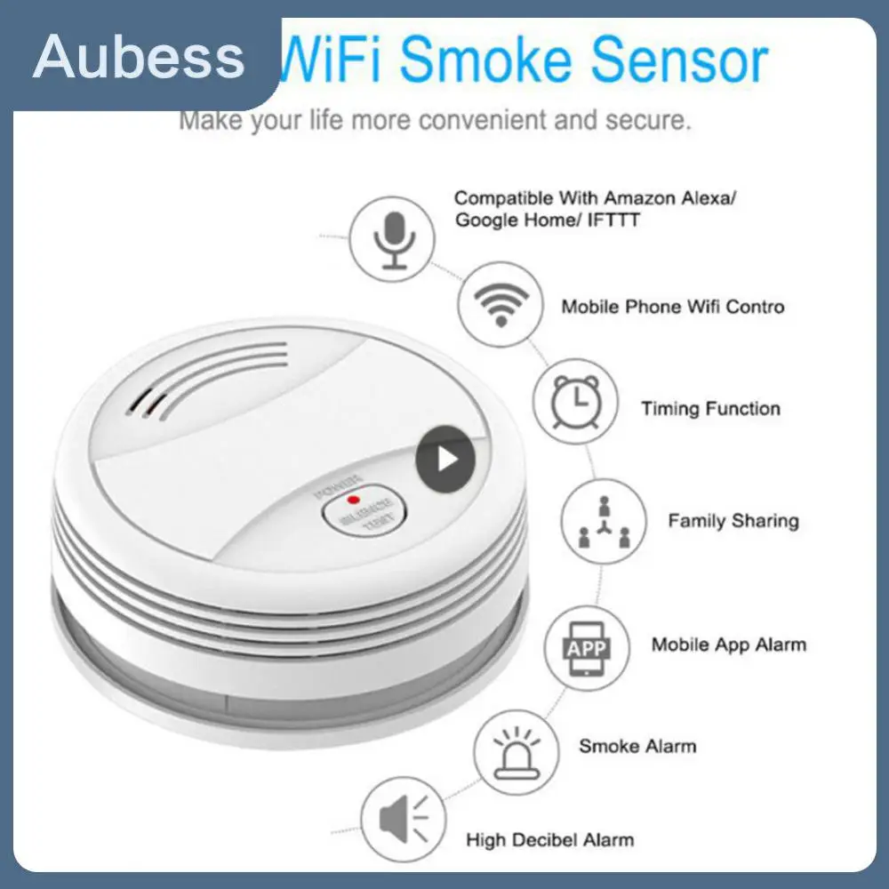 Timing Standalone Sensor Smart Home Security Tuya Smoke Detector Pressing App Notification Fire Alarm Home Security System 80db
Timing Standalone Sensor Smart Home Security Tuya Smoke Detector Pressing App Notification Fire Alarm Home Security System 80db