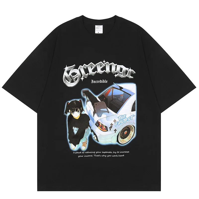 Hip Hop Streetwear T-Shirt Men Anime Girl Car Graphic Tees Shirt Harajuku Casual Cotton Loose Tshirt Summer Short Sleeve Tops 
Hip Hop Streetwear T-Shirt Men Anime Girl Car Graphic Tees Shirt Harajuku Casual Cotton Loose Tshirt Summer Short Sleeve Tops