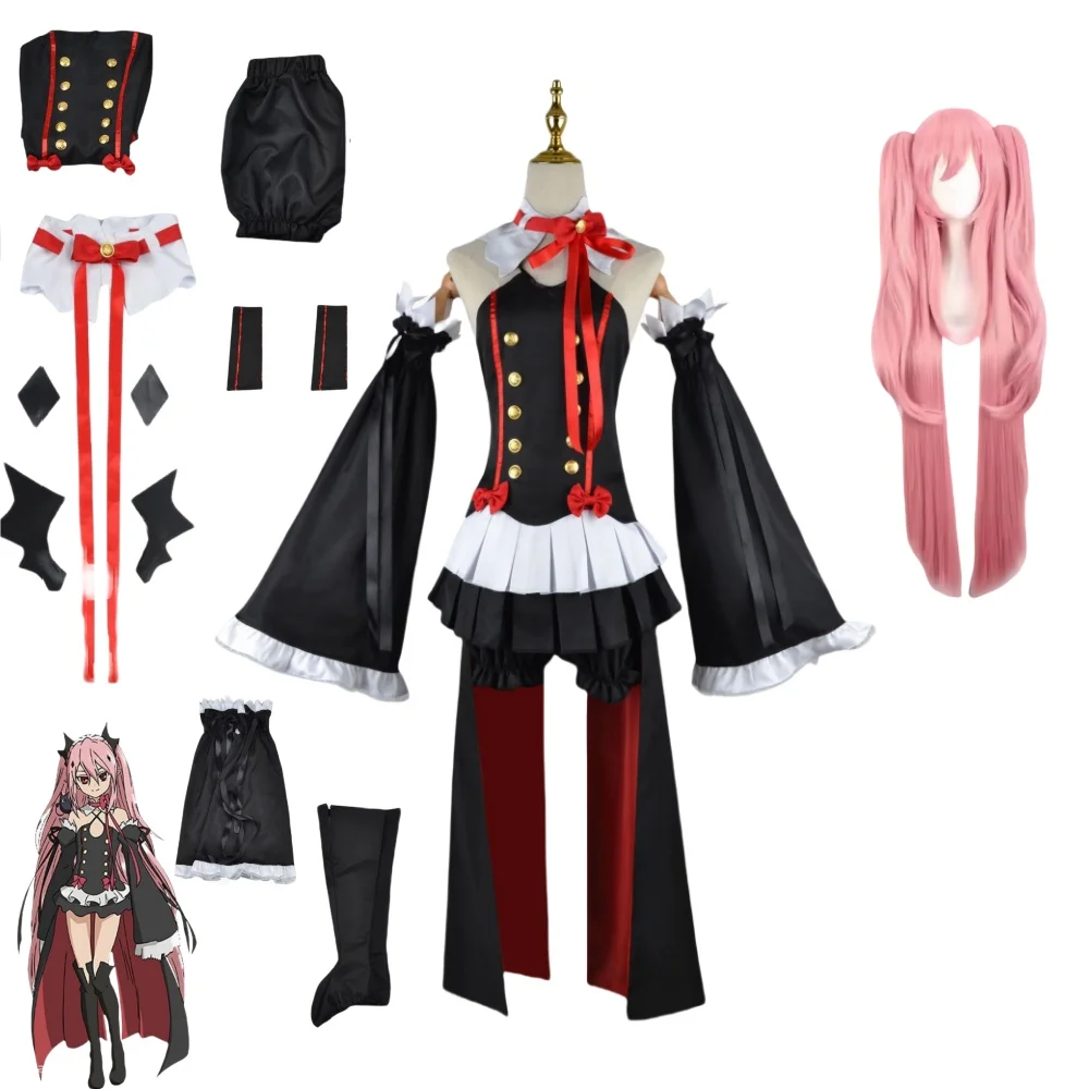 Костюм для косплея серофа из конца Овари no Seraph Krul Tepes парик аниме ведьма вампира