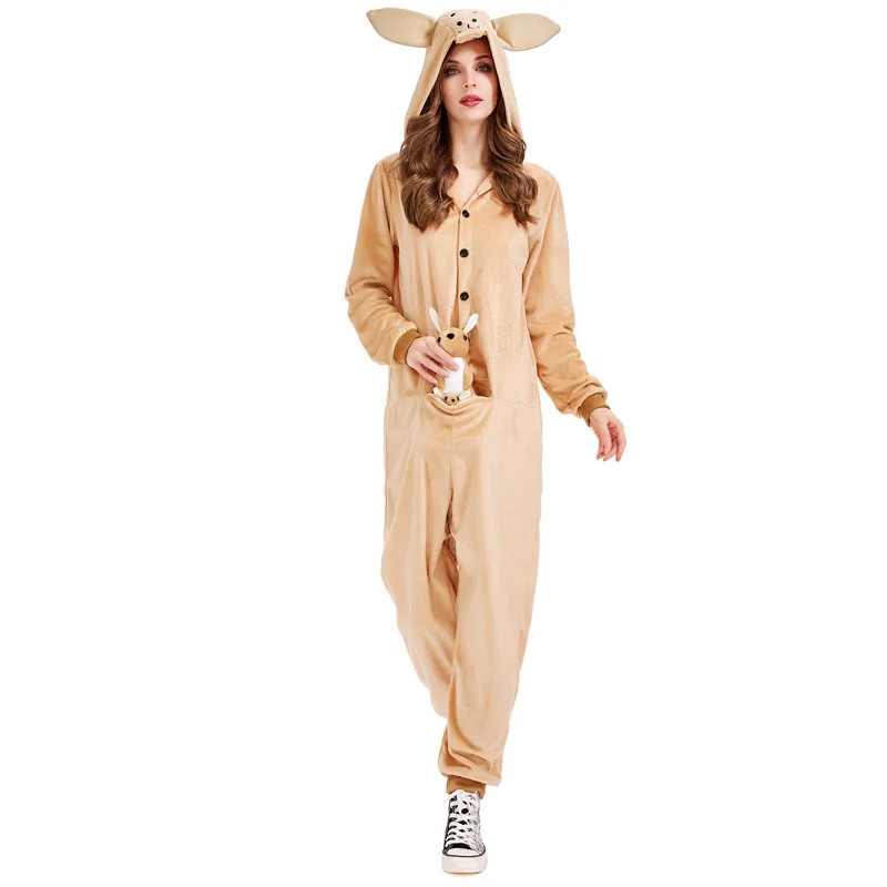Adult Women Men Animals Kangaroo Hooded Jumpsuit Halloween Role Play Dress Up Cosplay Costume
Adult Women Men Animals Kangaroo Hooded Jumpsuit Halloween Role Play Dress Up Cosplay Costume