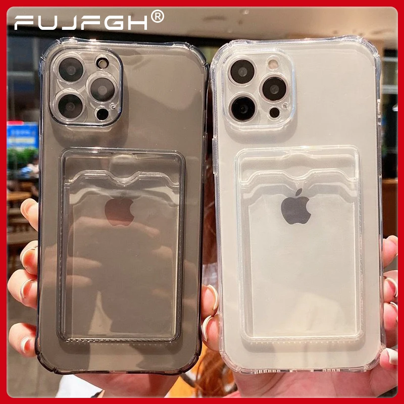 Transparent Card Slot Bag Holder Case for iPhone 13 11 12 Pro Max Mini Xs XR SE2 7 8 Plus Clear Shockproof Soft TPU Wallet Cover
Transparent Card Slot Bag Holder Case for iPhone 13 11 12 Pro Max Mini Xs XR SE2 7 8 Plus Clear Shockproof Soft TPU Wallet Cover