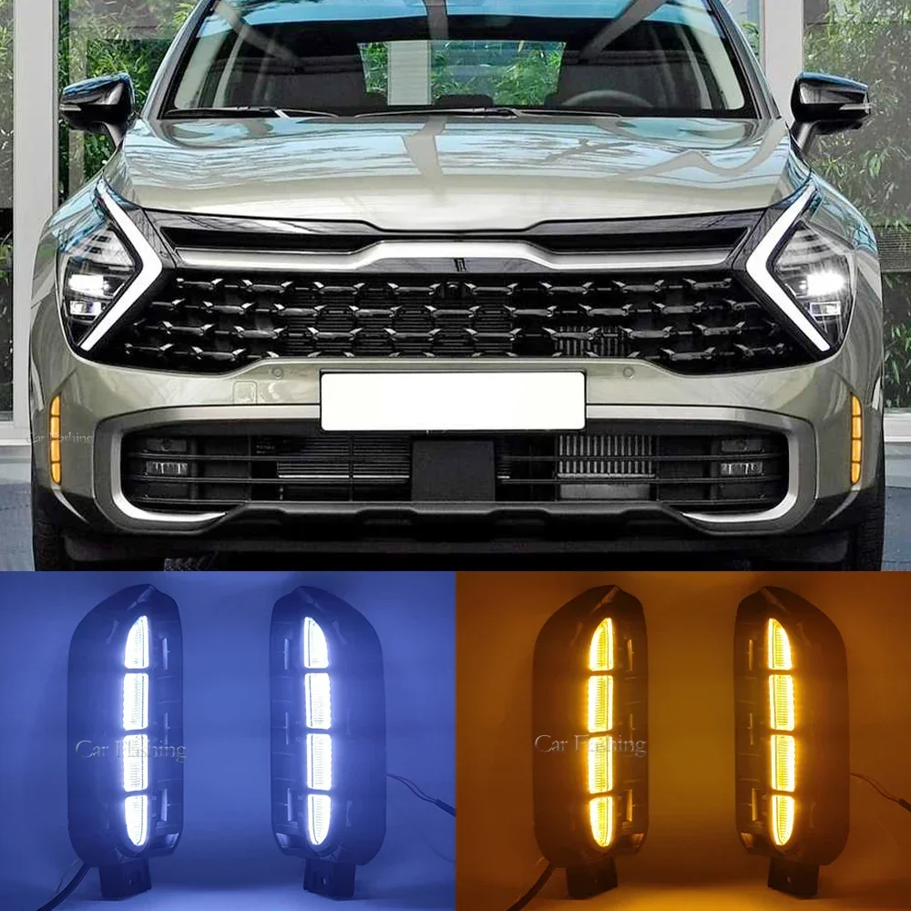 Новый! Автомобильный светодиодный передний бампер DRL противотуманная фара для Kia