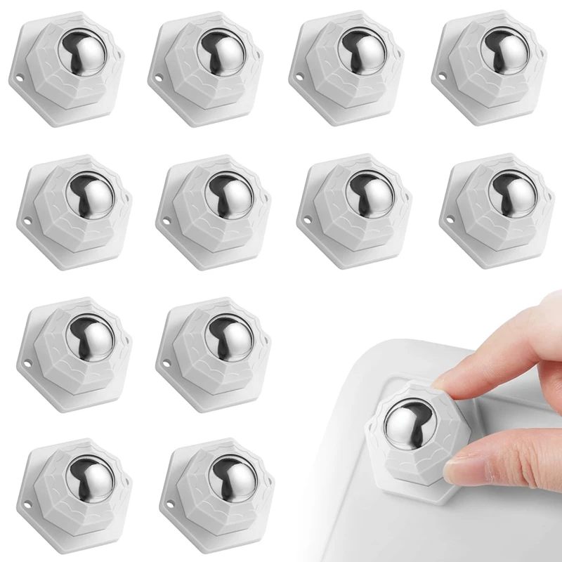 Mini Caster Wheels For Small Appliances, Self Adhesive Caster Wheels, Stainless Steel Rollers (12 PCS, White) Easy To Use
Mini Caster Wheels For Small Appliances, Self Adhesive Caster Wheels, Stainless Steel Rollers (12 PCS, White) Easy To Use