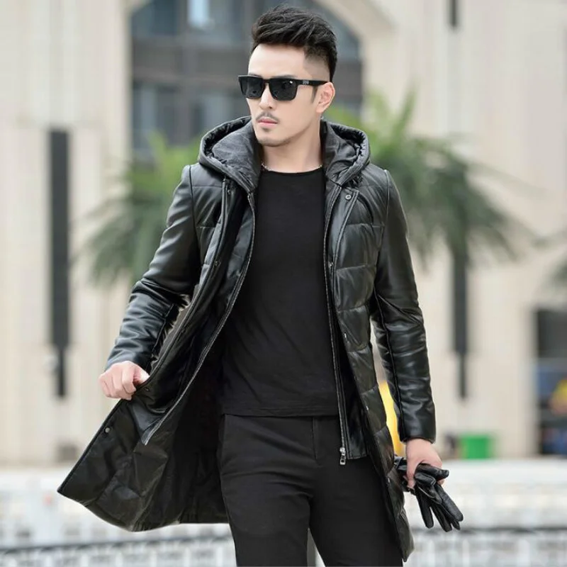 New Mens Brand Winter Casual Leather Down Jacket Long Clothing Men Slim Detachable Cap Thick Korean Fur Coat Youth Overcoat
New Mens Brand Winter Casual Leather Down Jacket Long Clothing Men Slim Detachable Cap Thick Korean Fur Coat Youth Overcoat