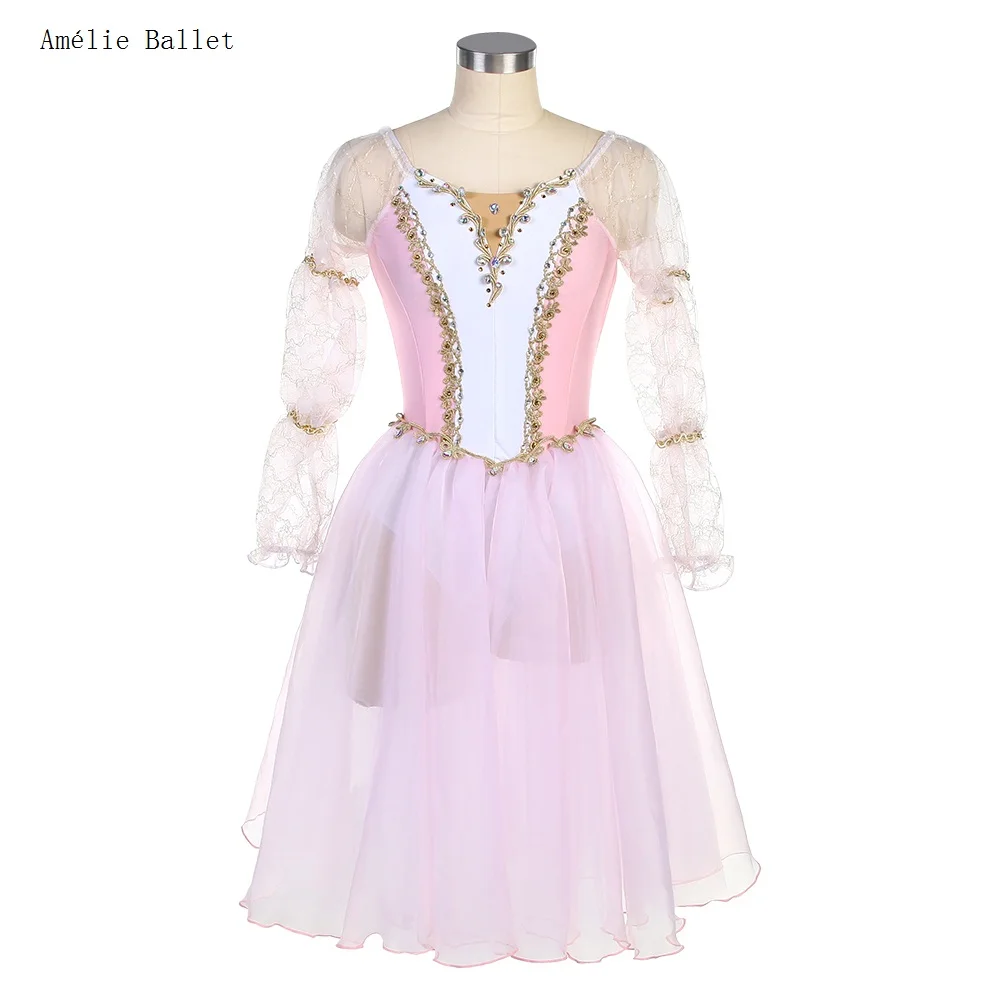 22554 Long Sleeves Pink Spandex Bodice Romatic Ballet Tutu for Girls & Women Stage Performance Dance Dress Long Ballet Tutu
22554 Long Sleeves Pink Spandex Bodice Romatic Ballet Tutu for Girls & Women Stage Performance Dance Dress Long Ballet Tutu