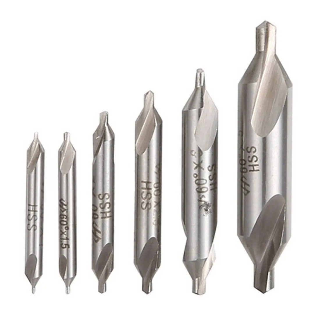 6 PCS HSS Combined Center Drills Bit Set Countersink 60 Degree Angle 5/3/2.5/2/1.5/1 mm
6 PCS HSS Combined Center Drills Bit Set Countersink 60 Degree Angle 5/3/2.5/2/1.5/1 mm