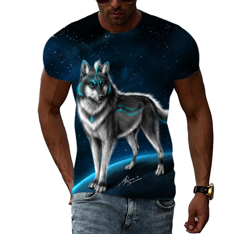 3D Printing T Shirts For Men Short Sleeve Wolf Animal Summer Fashion Tees Tops Leisure Hip Hop Oversized Round Neck Male Clothes
3D Printing T Shirts For Men Short Sleeve Wolf Animal Summer Fashion Tees Tops Leisure Hip Hop Oversized Round Neck Male Clothes
