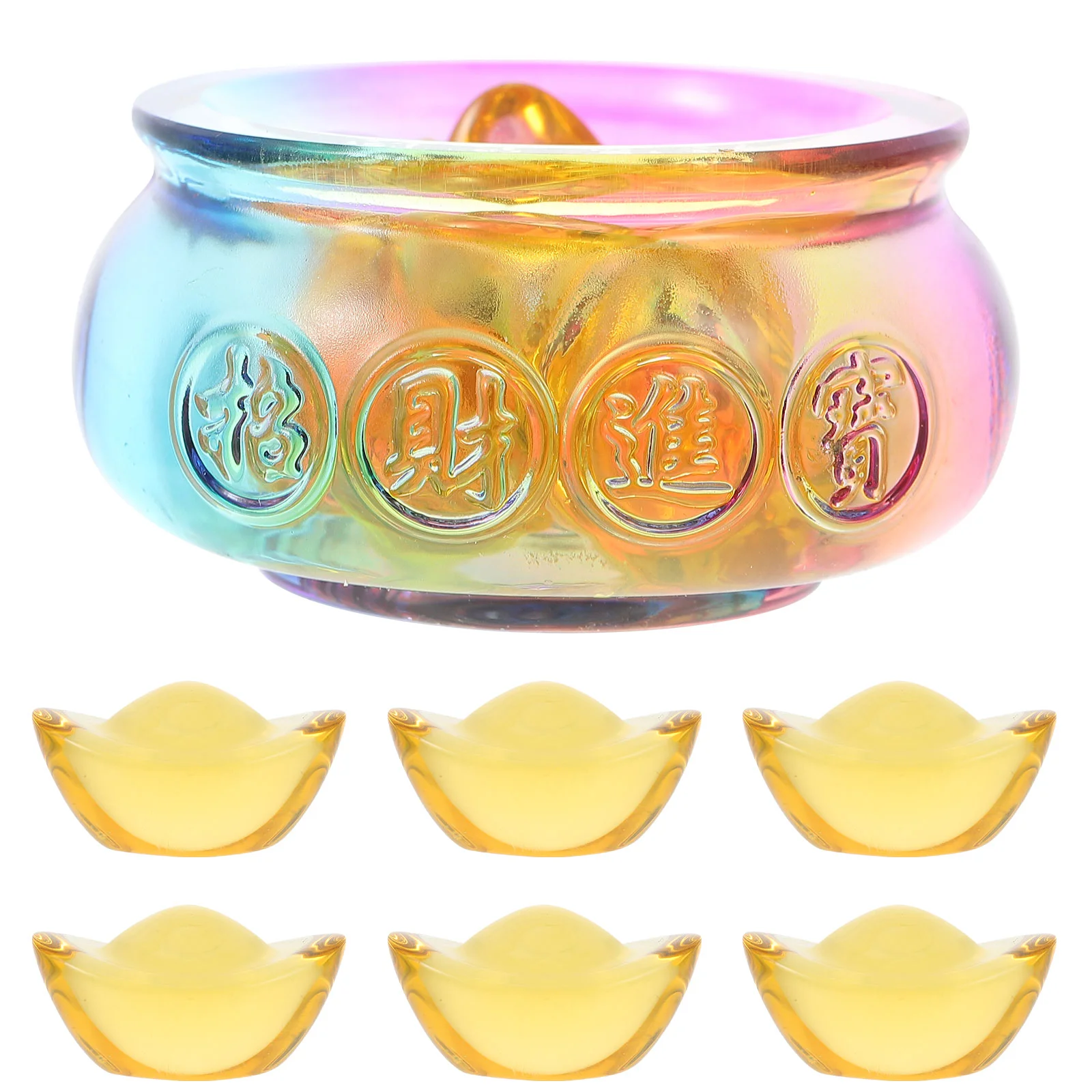 Decor Delicate Ingot Decor Home Decoration Desktop Ingot Wealth Basin for Table Home Desk Office 
Decor Delicate Ingot Decor Home Decoration Desktop Ingot Wealth Basin for Table Home Desk Office