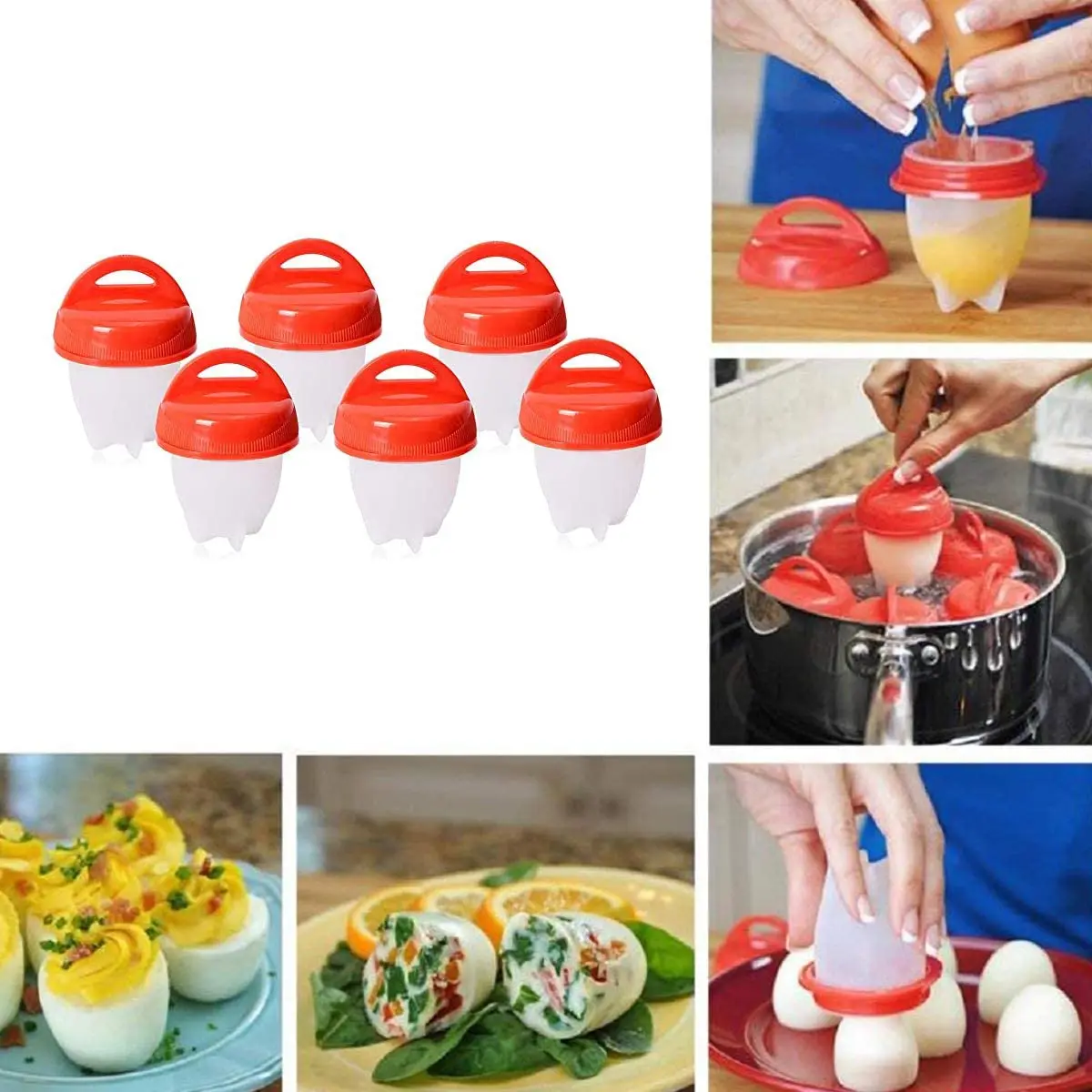 6PC/3PC/1PC/Set Egg Poachers Cooker Silicone Non-Stick Egg Boiler Cookers Pack Boiled Eggs Mold Cups Steamer Kitchen Gadgets
6PC/3PC/1PC/Set Egg Poachers Cooker Silicone Non-Stick Egg Boiler Cookers Pack Boiled Eggs Mold Cups Steamer Kitchen Gadgets
