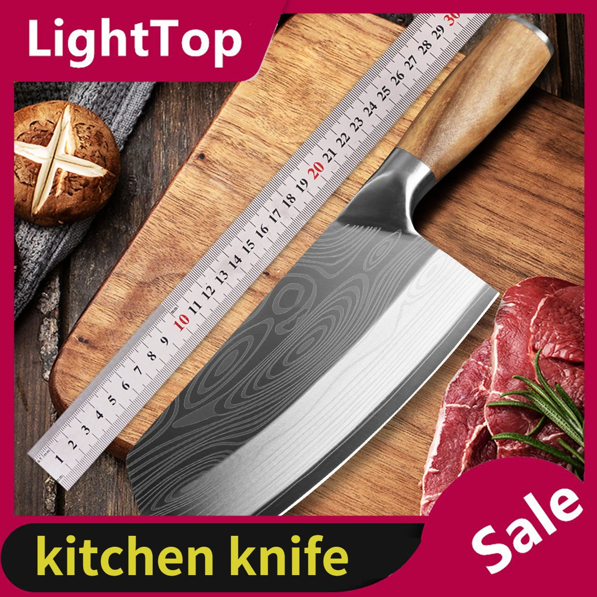 Damascus Kitchen Knife 5CR15 Stainless Steel Cleaver Knife 5Cr15 Meat Knife Sharp Chef Knife Cooking Knives For Kitchen 
Damascus Kitchen Knife 5CR15 Stainless Steel Cleaver Knife 5Cr15 Meat Knife Sharp Chef Knife Cooking Knives For Kitchen