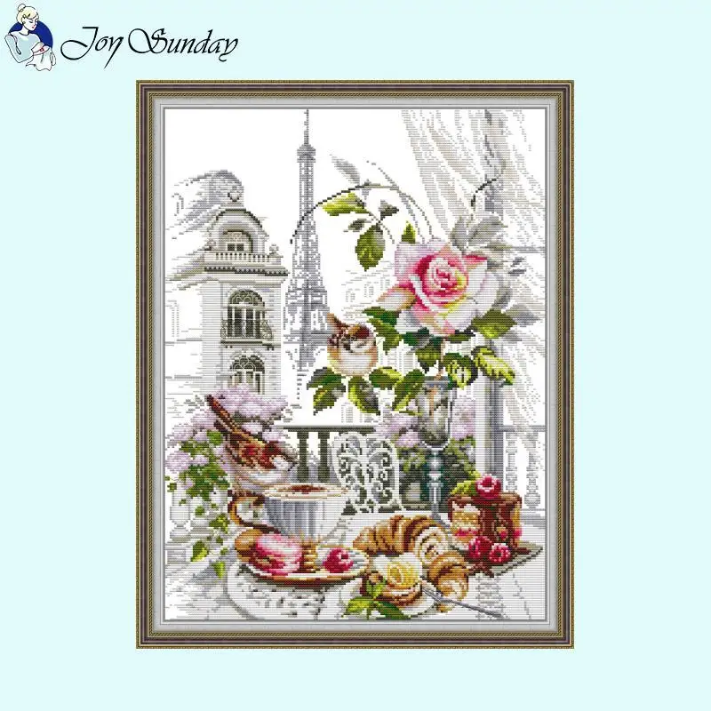 Joy Sunday French Breakfast Cross Stitch Embroidery Set 14CT Count 16CT 11CT White Printed Needlework Sewing Kits DIY Home Decor
Joy Sunday French Breakfast Cross Stitch Embroidery Set 14CT Count 16CT 11CT White Printed Needlework Sewing Kits DIY Home Decor