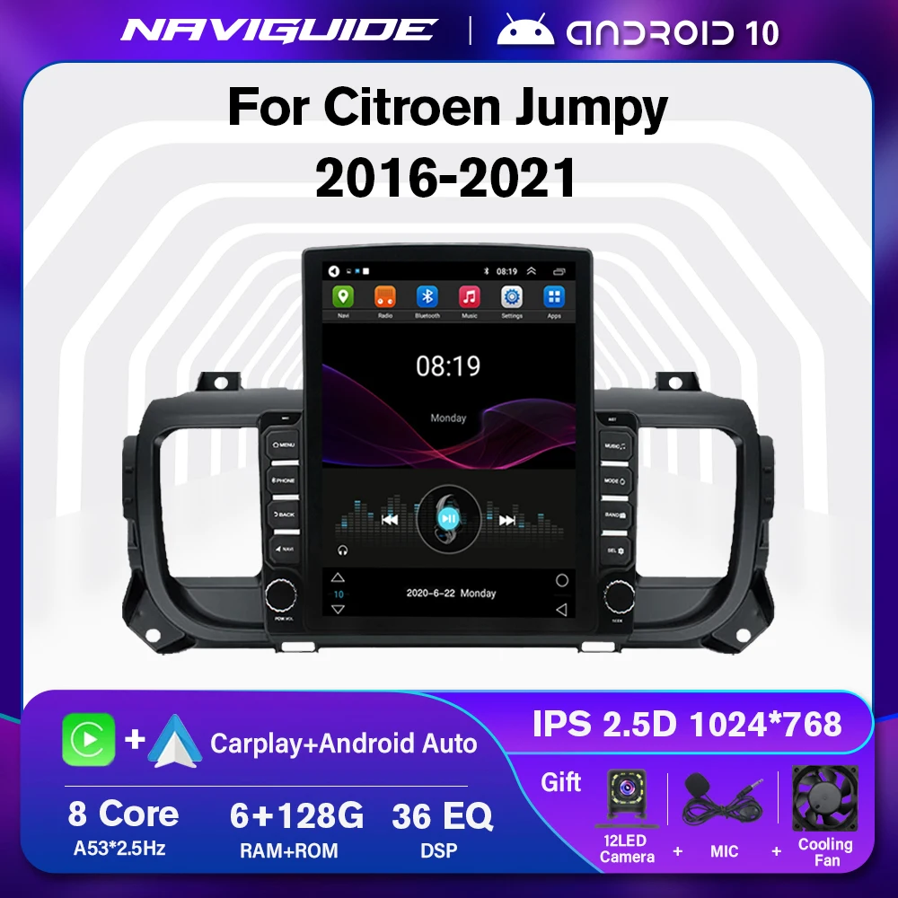 Автомобильный радиоприемник IDE для Citroen Jumpy 3 2016-2021 Android 10 Тесла Стерео GPS Авторадио вертикальный экран мультимедийный плеер Carplay
Автомобильный радиоприемник IDE для Citroen Jumpy 3 2016-2021 Android 10 Тесла Стерео GPS Авторадио вертикальный экран мультимедийный плеер Carplay