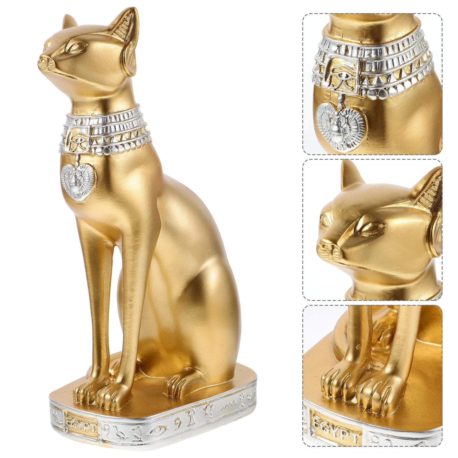 Exotic Kitten Figurine Home Decorations Lifelike Cat Statue Ornament Ancient Fake Figures Egypt Accessories Resin Adorn
Exotic Kitten Figurine Home Decorations Lifelike Cat Statue Ornament Ancient Fake Figures Egypt Accessories Resin Adorn