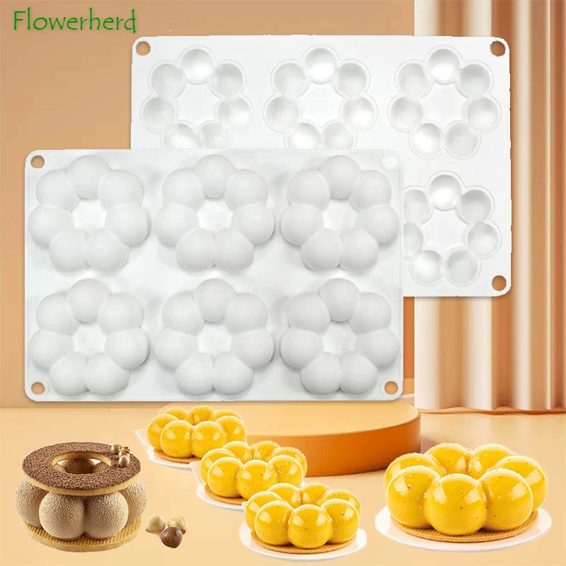 6-hole Flower Shaped Donut Silicone Mold DIY Fondant Cake Chocolate Mold Cake Decoration Accessories Baking Tools
6-hole Flower Shaped Donut Silicone Mold DIY Fondant Cake Chocolate Mold Cake Decoration Accessories Baking Tools