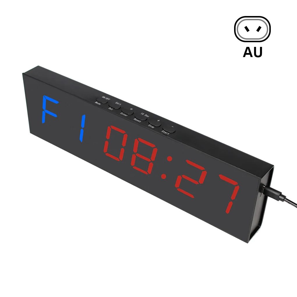 AU Plug Gym Stopwatch HD Fitness Interval Timer 5 Gears Adjustable Brightness Portable Clock Remote Control Office Countdown
AU Plug Gym Stopwatch HD Fitness Interval Timer 5 Gears Adjustable Brightness Portable Clock Remote Control Office Countdown