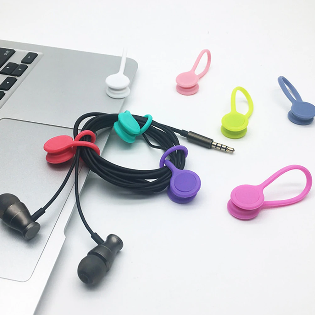 12pcs Magnetic Silicone Earphone Cord Winder Cable Holder Home Office Data Cable Organizer Random Color
12pcs Magnetic Silicone Earphone Cord Winder Cable Holder Home Office Data Cable Organizer Random Color