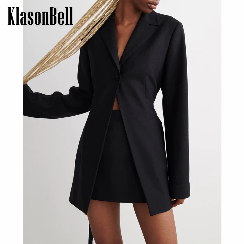 7,13 KlasonBell черный Женский блейзер средней длины на одной пуговице 
7,13 KlasonBell черный Женский блейзер средней длины на одной пуговице