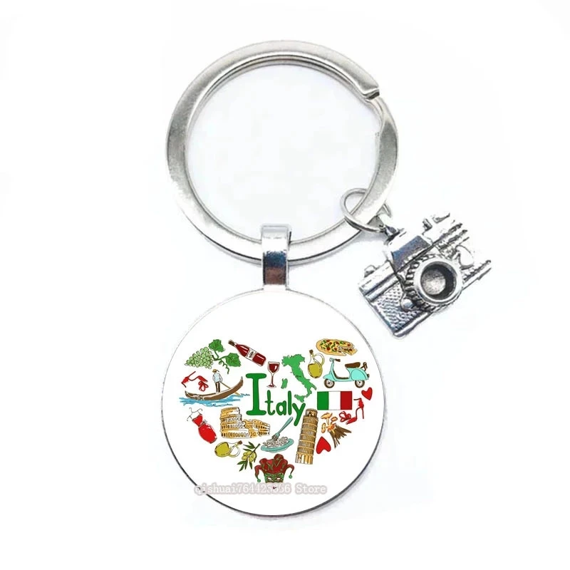 Novelty Multi-Ethnic Style Keychain American Italy Finnish Impressionist Art Pattern Glass Round Fashion Key Ring Creative Gift
Novelty Multi-Ethnic Style Keychain American Italy Finnish Impressionist Art Pattern Glass Round Fashion Key Ring Creative Gift