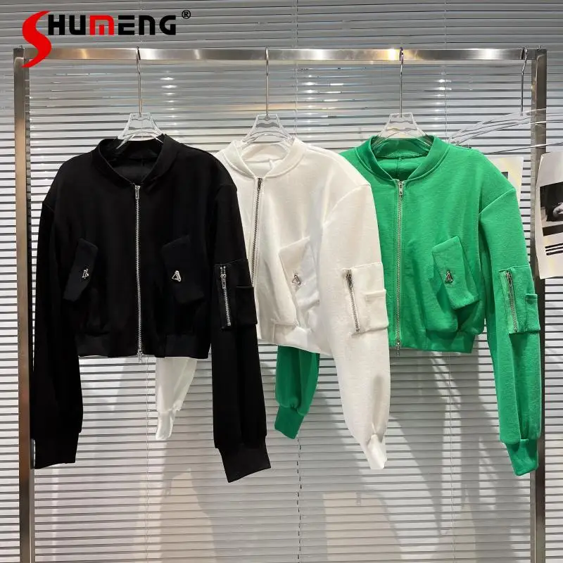 2022 Spring Autumn New Long Sleeve Baseball Uniform Jacket Solid Color Loose Short Coat Tide Casual Women's Clothing
2022 Spring Autumn New Long Sleeve Baseball Uniform Jacket Solid Color Loose Short Coat Tide Casual Women's Clothing