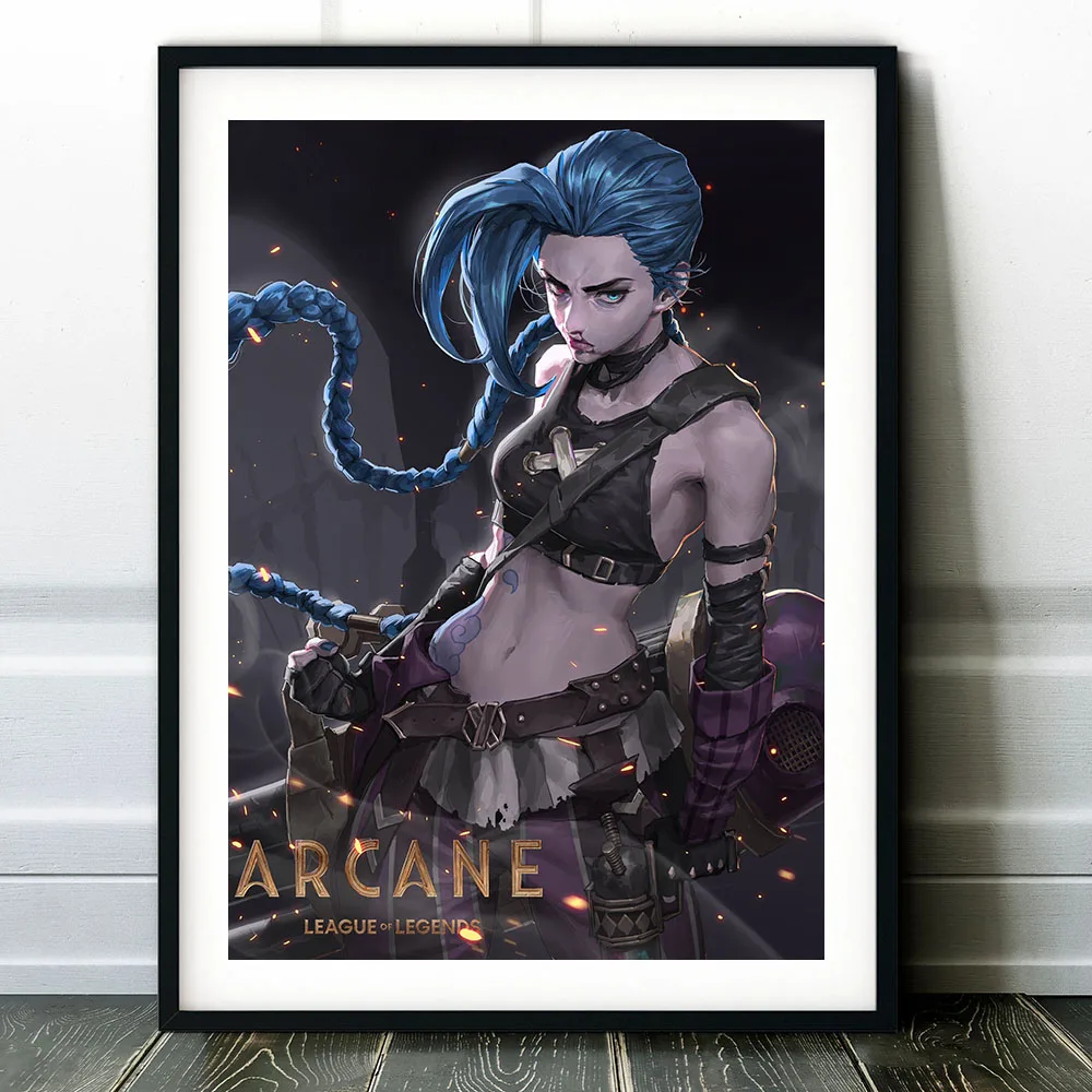 Arcane LOL Game TV Series Animation League Legends Jinx Vi Painting Poster Anime Decorative Tapestry Design Creativity Wall
Arcane LOL Game TV Series Animation League Legends Jinx Vi Painting Poster Anime Decorative Tapestry Design Creativity Wall