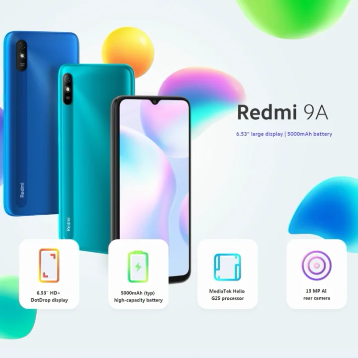 2022 Redmi 9A 4GB+64GB mobile phone 5000mAh 6.53 inch cell phone Dual SIM 4G Smartphone
2022 Redmi 9A 4GB+64GB mobile phone 5000mAh 6.53 inch cell phone Dual SIM 4G Smartphone