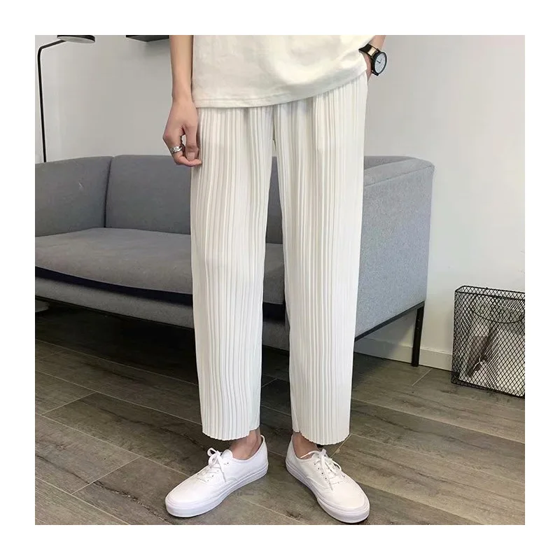 Mi Tempio New Men's Loose Casual Pants Summer Straight Tube Pleated Draped Ruffian Handsome Solid Color Personalized Pleated Pan
Mi Tempio New Men's Loose Casual Pants Summer Straight Tube Pleated Draped Ruffian Handsome Solid Color Personalized Pleated Pan